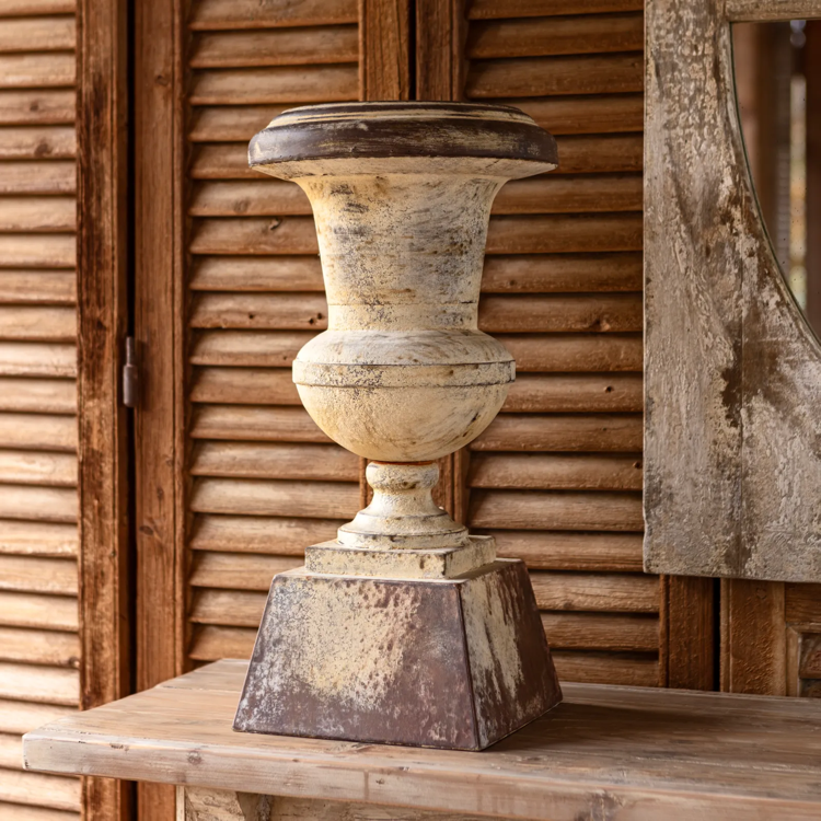 Aged Pedestal Urn