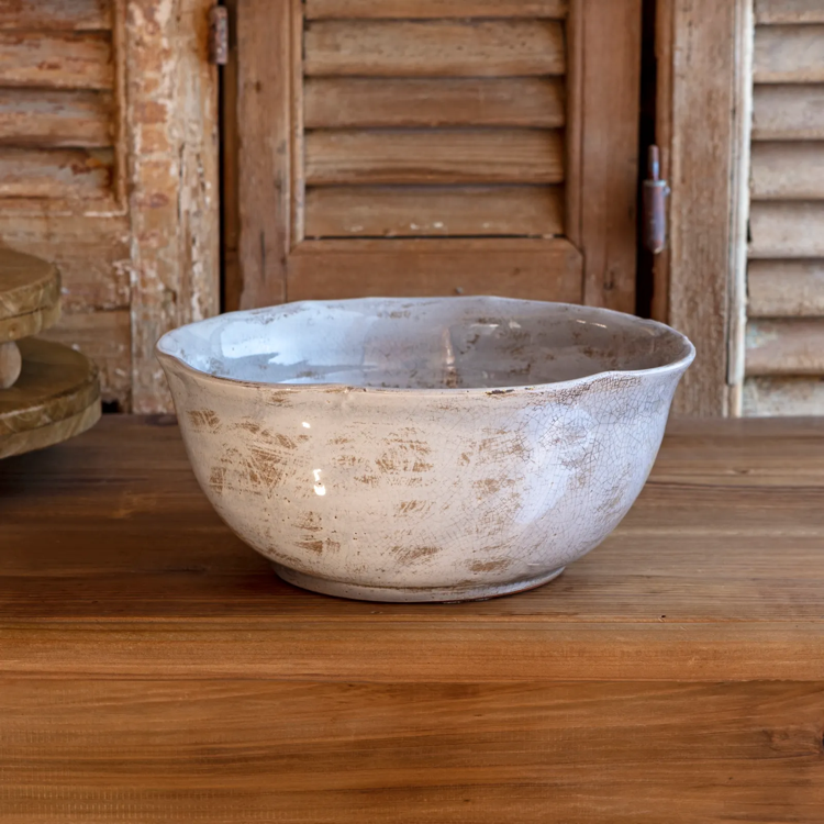 Scalloped Edge Cracked Glaze Bowl Set/2