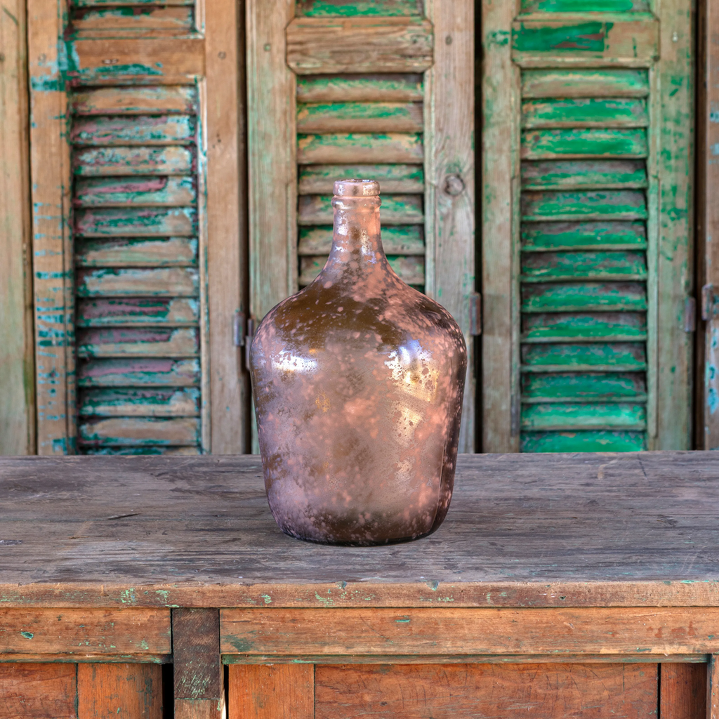 Decorative Burnished Bourbon Bottles Small Set/2