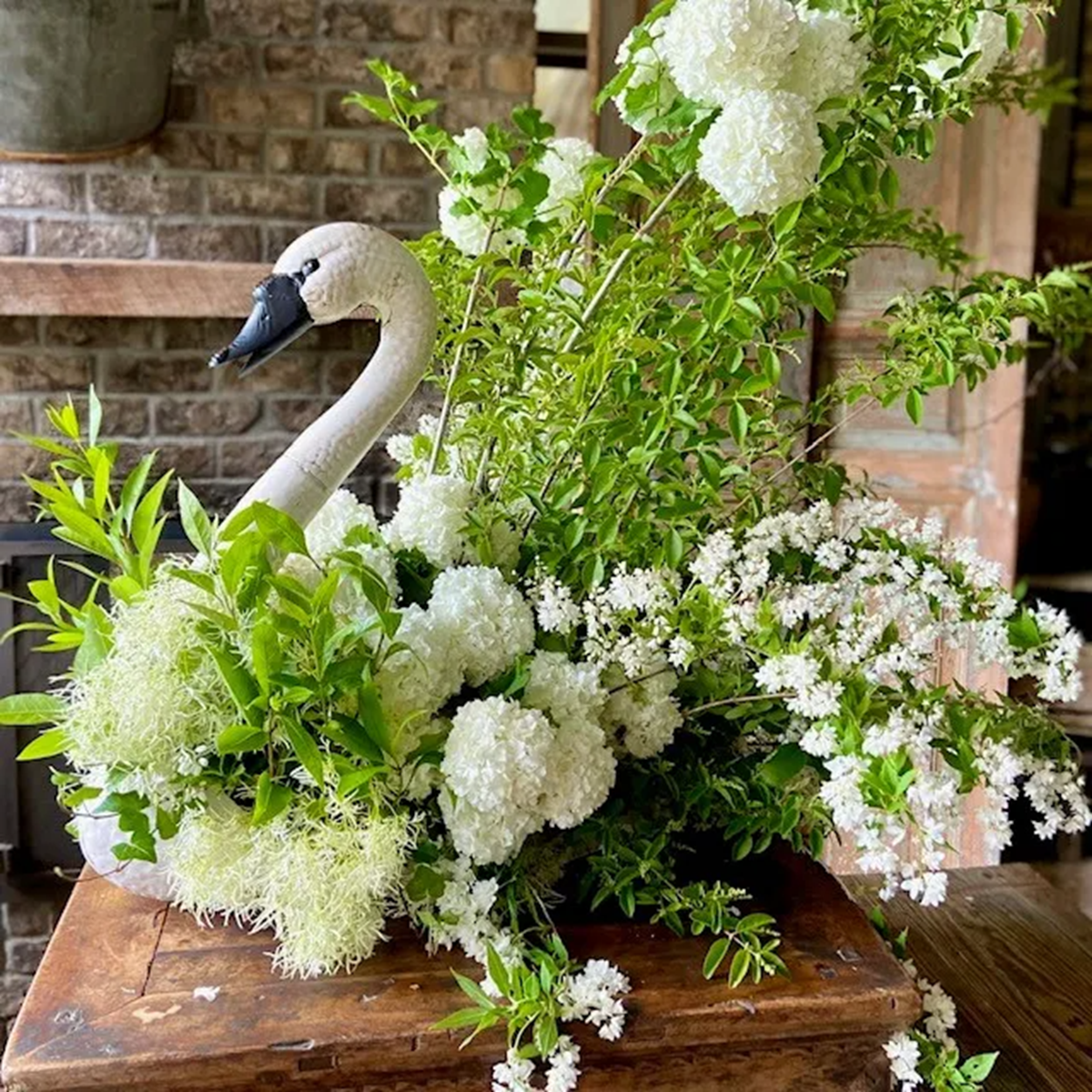 swan pot plant holder Swan Container