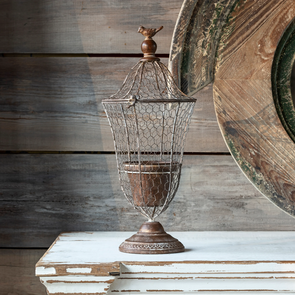 Wire Urn Planters Set/2