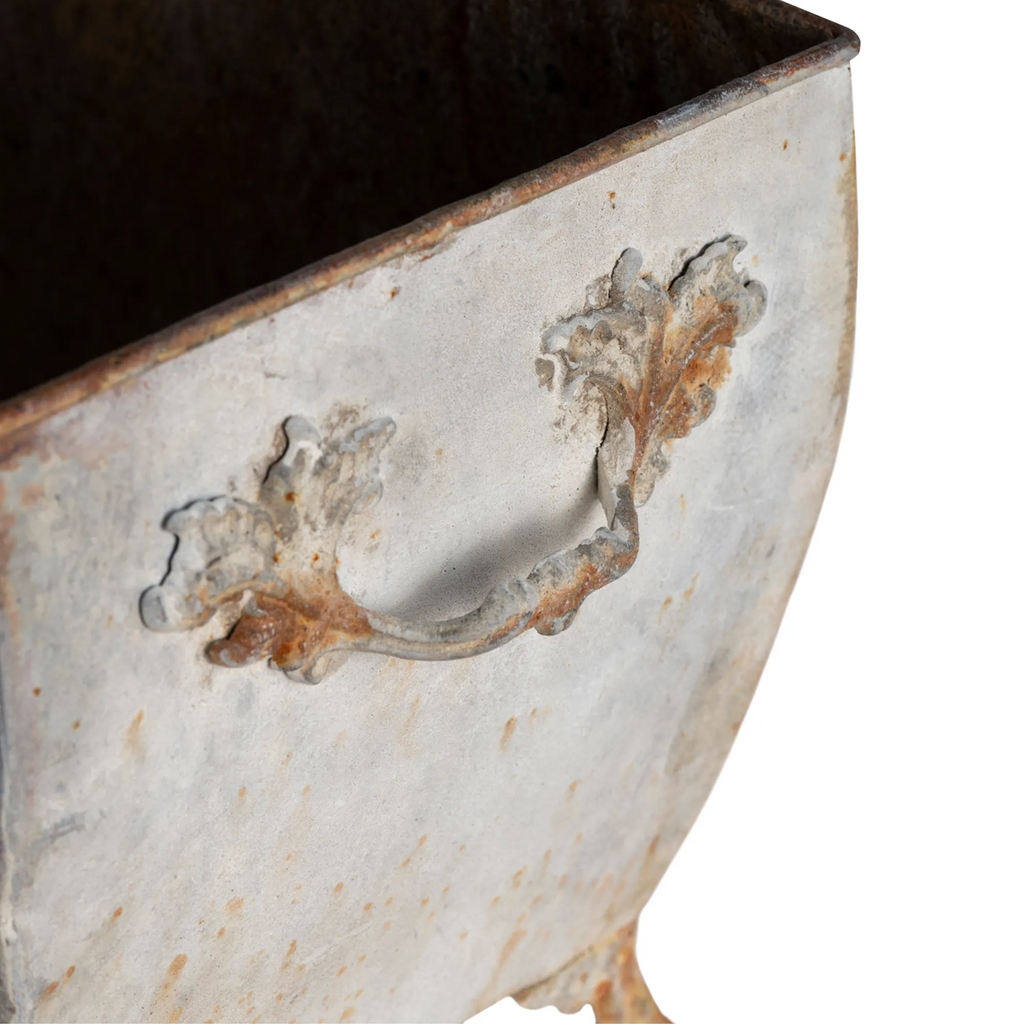 Blue Pastoral Rectangular Tole Container