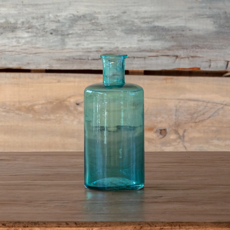 Apothecary Bottle Blue Green Set/4