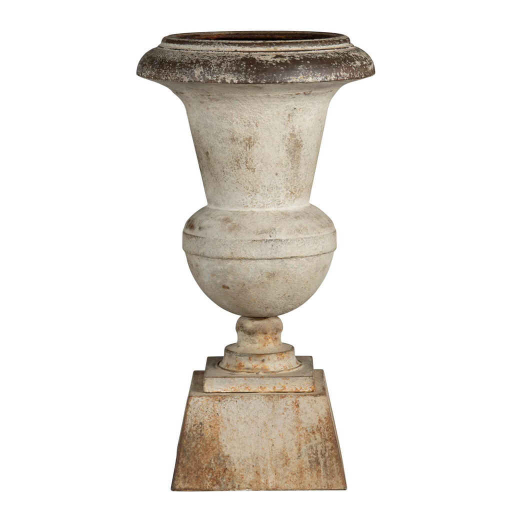 Aged Metal Urn
