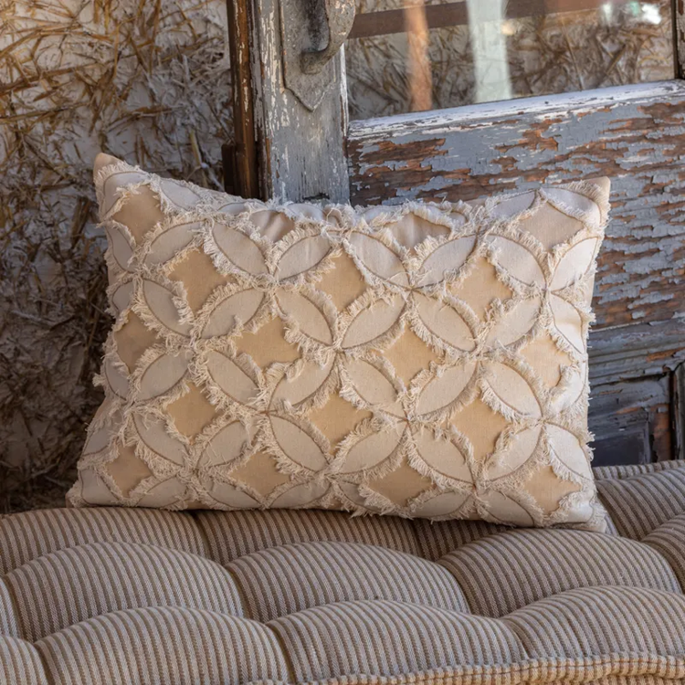 Neutral Pinwheel Rectangle Pillows Set/2