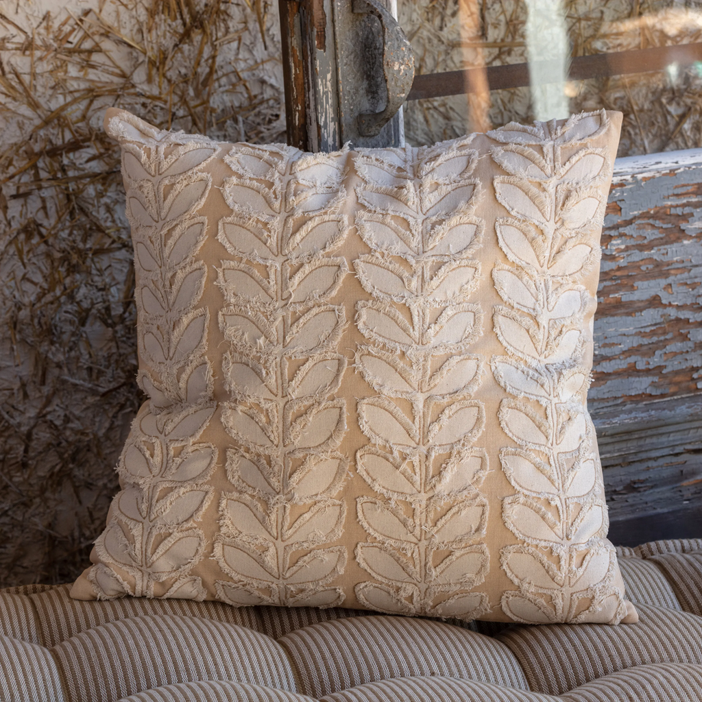 Neutral Vine Square Pillows Set/2