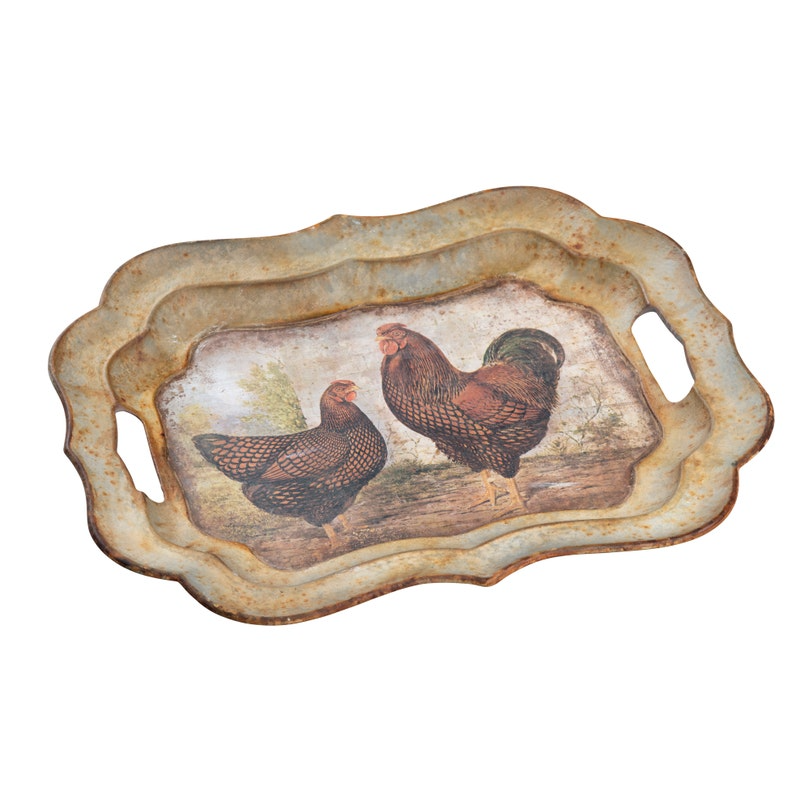 Golden Wyandotte Trays Set/2