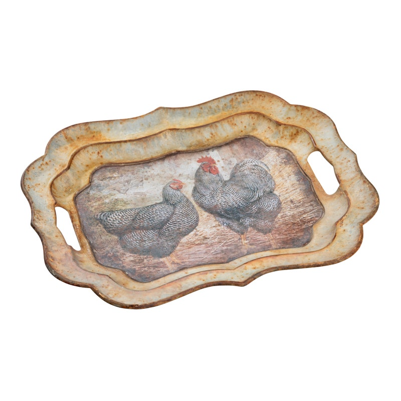 Partridge Rock Trays Set/2