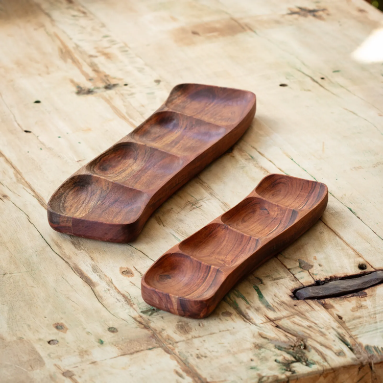 Wooden Snacking Servers Set/4