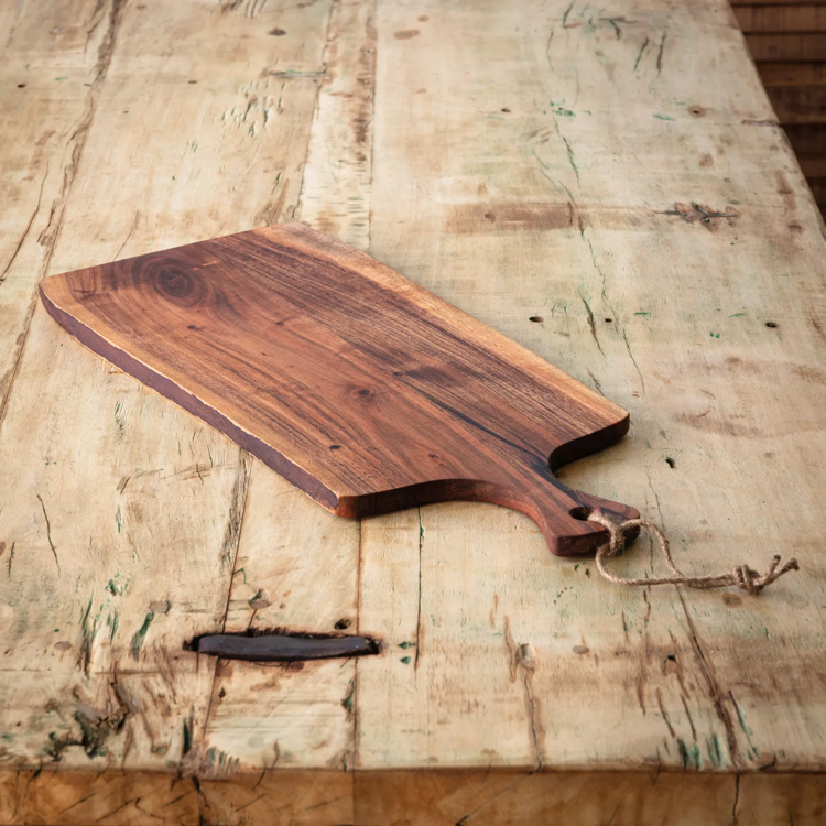 Wooden Live Edge Charcuterie Board Set/2