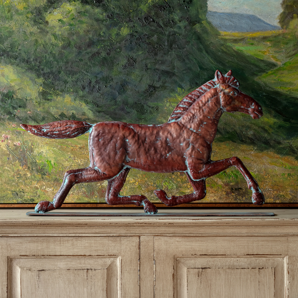 Trotting Horses with Verdigris Finish Set/2