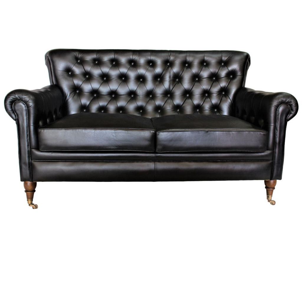 Louisville Chesterfield Leather Settee