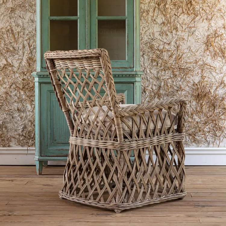 Lattice Rattan Armchair