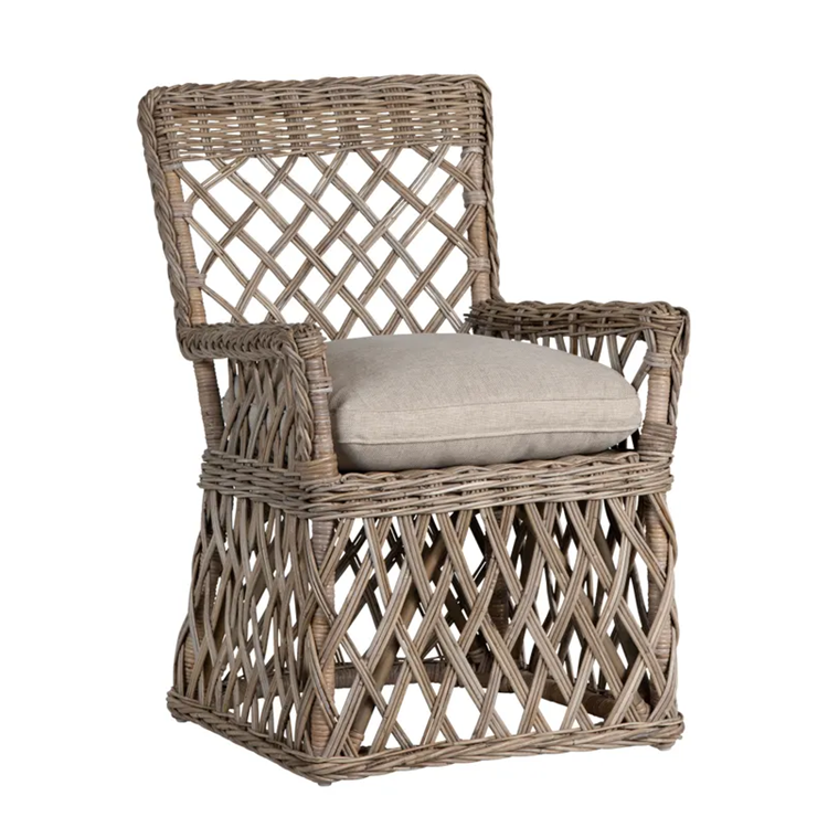 Lattice Rattan Armchair