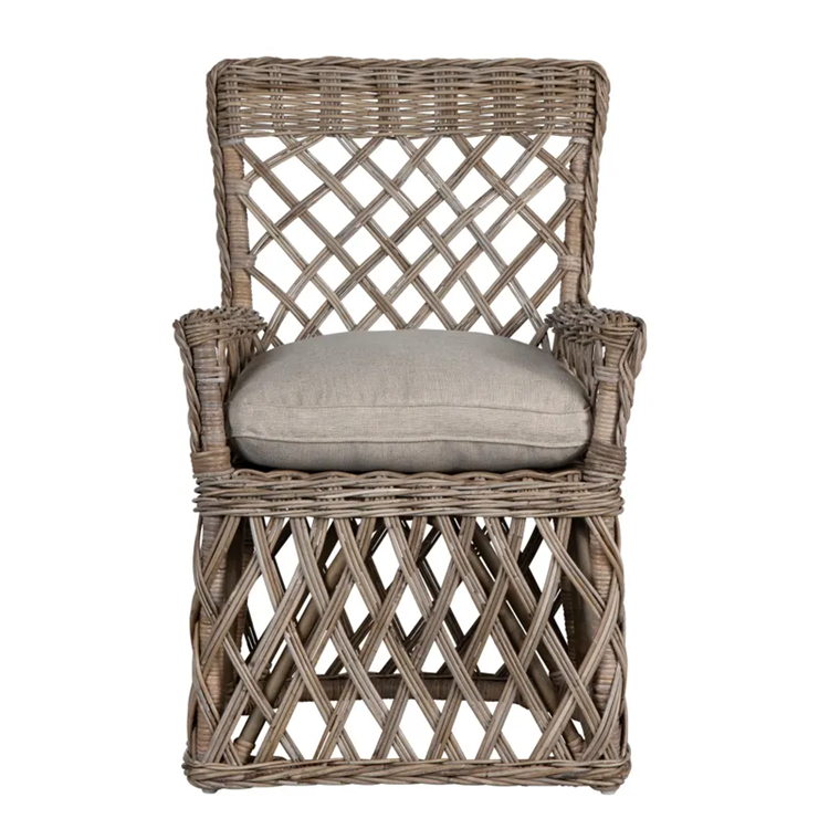 Lattice Rattan Armchair