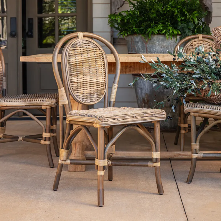 Woven Bistro Chairs Set/2