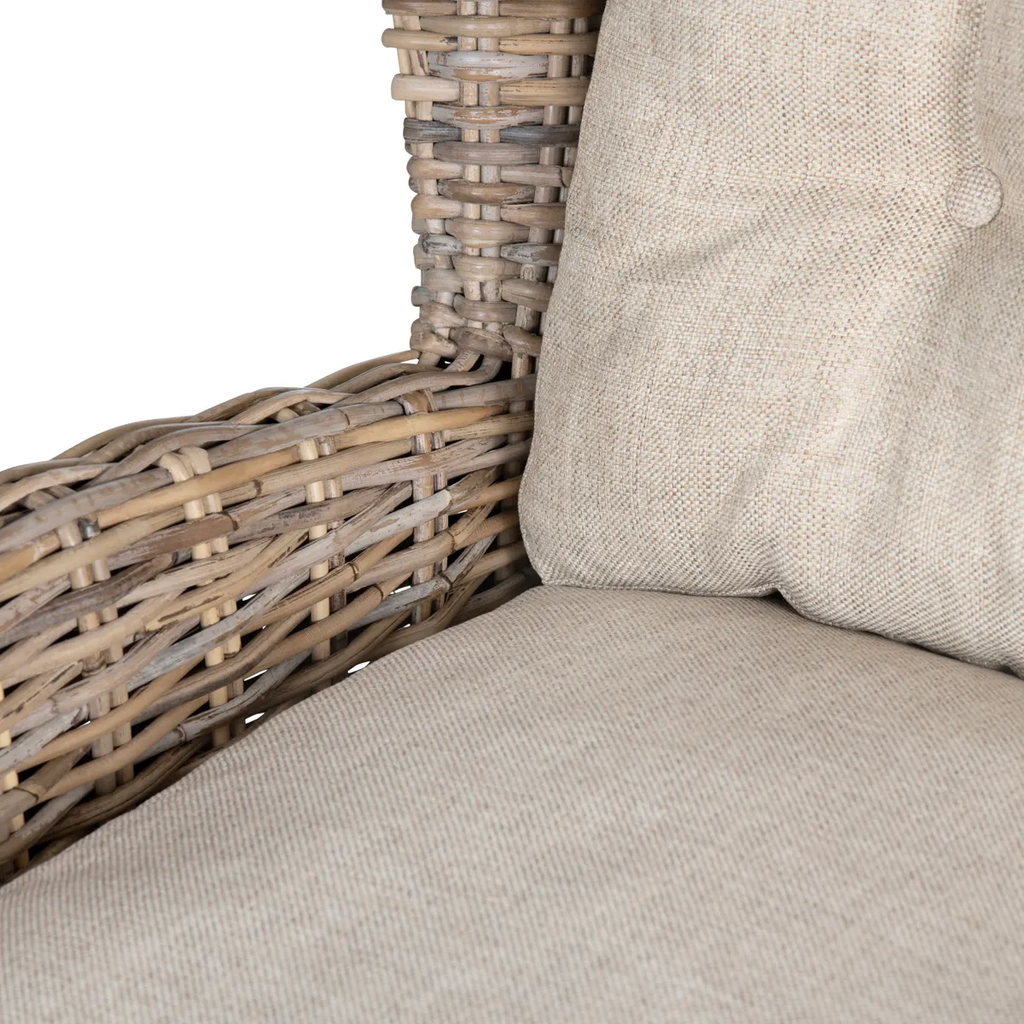 Cottage Rattan Wing Chairs Set/2