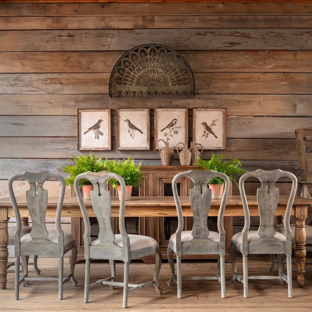 Swedish Settler's Dining Chairs Set/2