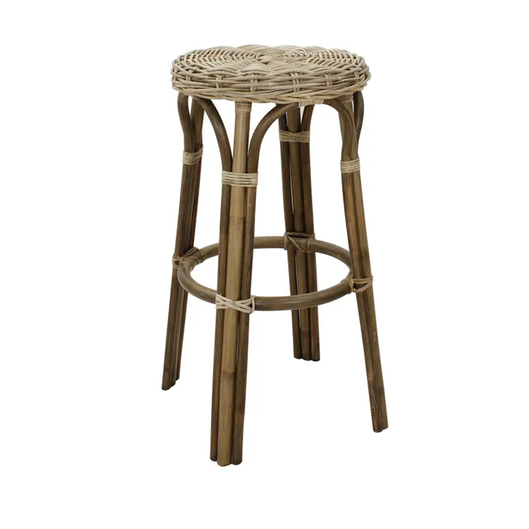 Rattan Bistro Barstools Set/2