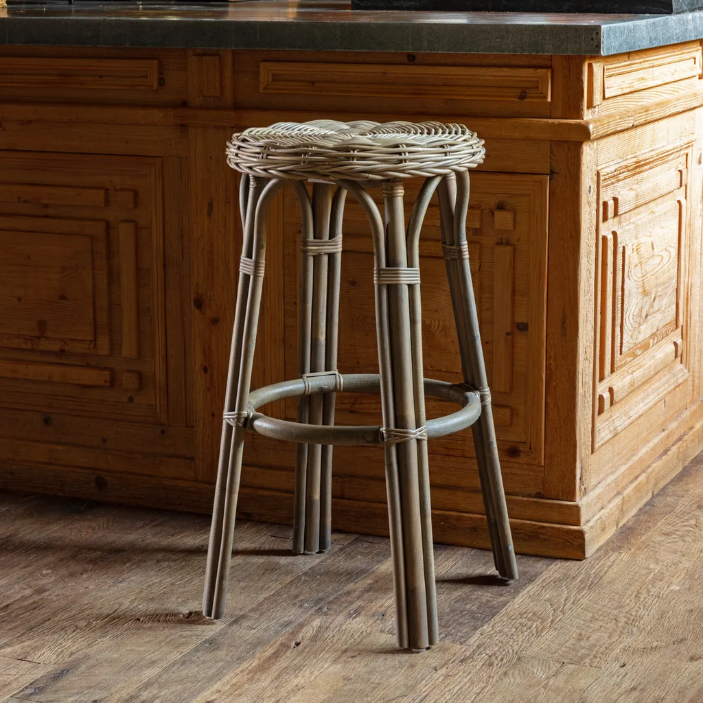 Rattan Bistro Barstools Set/2