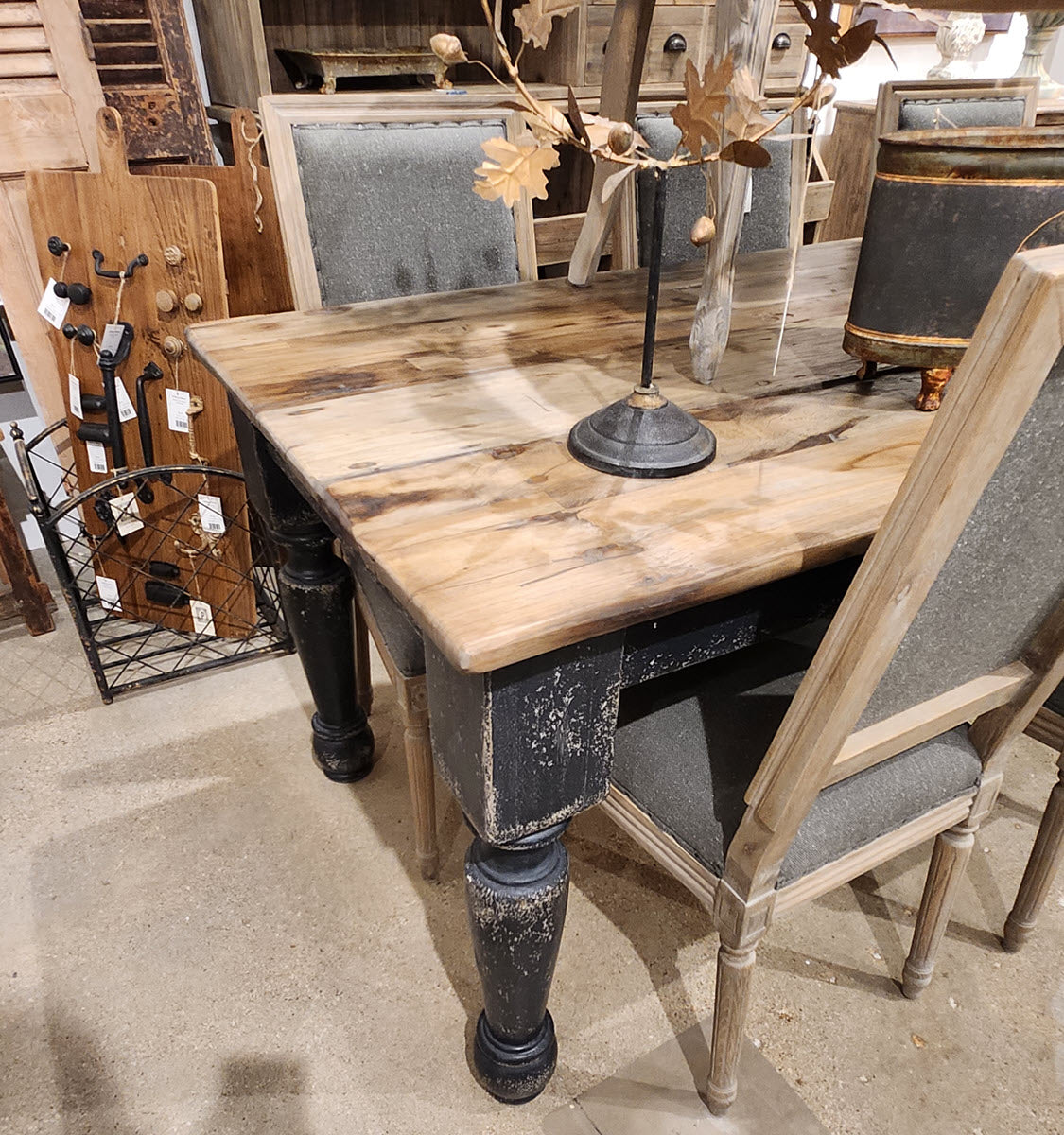 Rustic Farmhouse Table Gray Distressed Dining Table Farmhouse