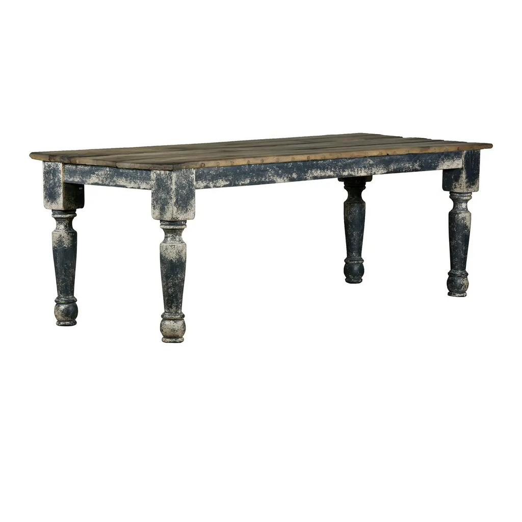 La Grange Dining Table in Weathered Ash (Dark Gray)