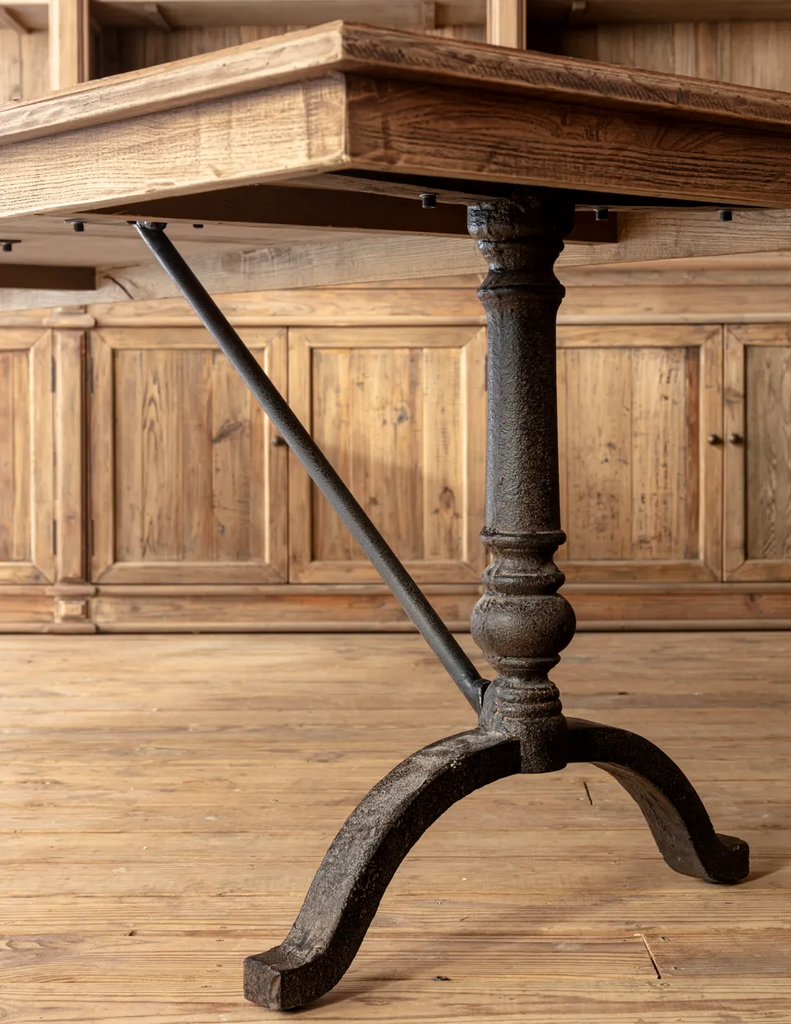 Reclaimed Oak Parquet Top Dining Table
