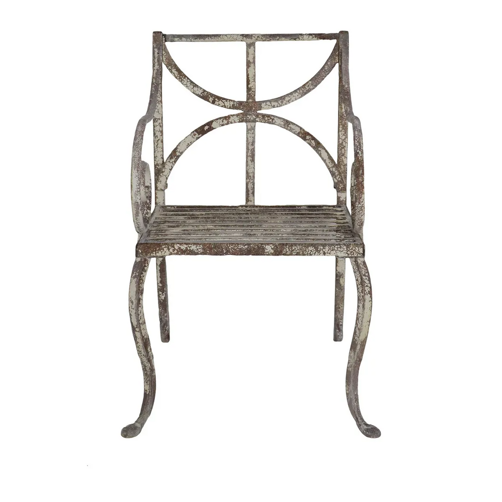 Terrasse Iron Chair Antique White