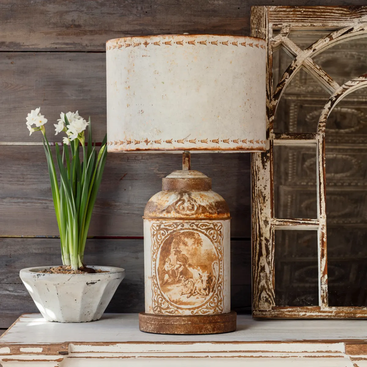 Burnished Pastoral Table Lamps Set/2