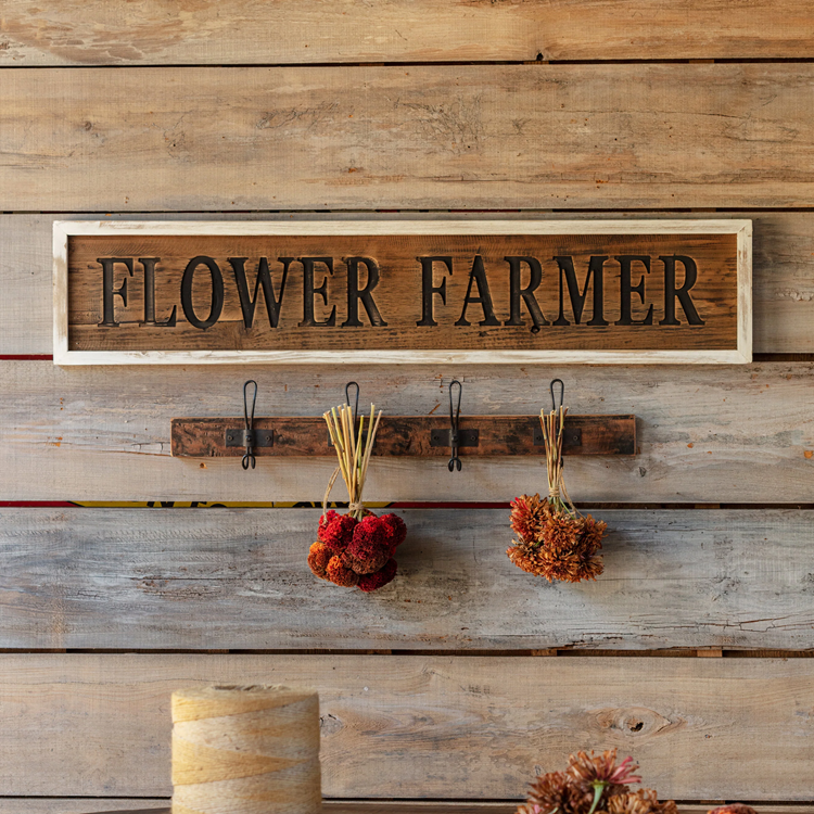 Wooden Flower Farmer Sign