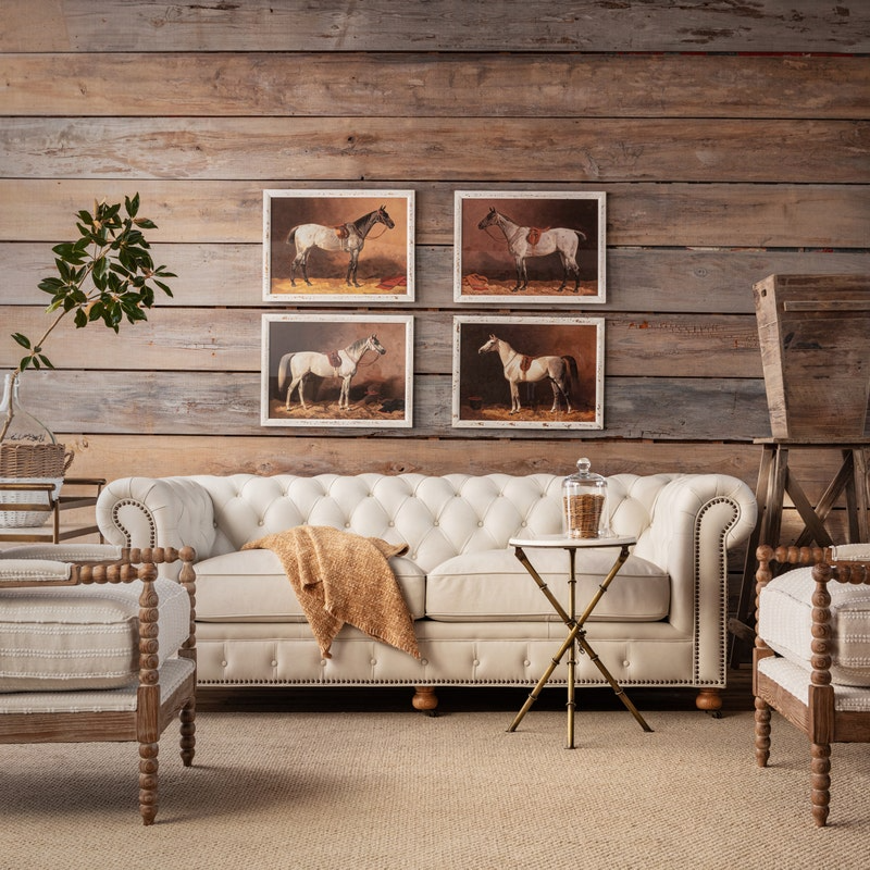 Framed Thoroughbred Horse Prints Set/4