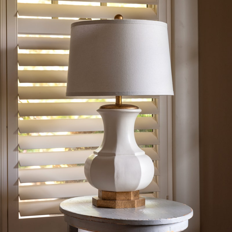 White Lotus Lamps Set/2