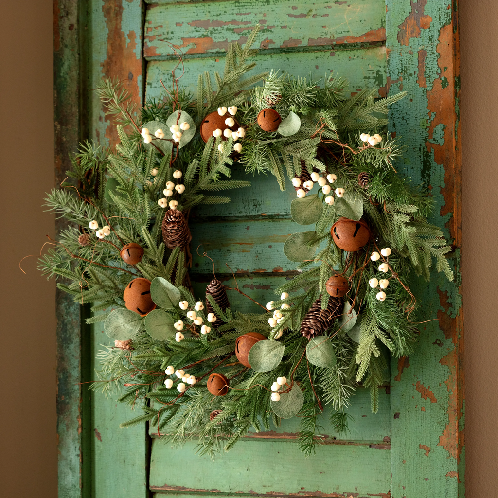 Snowberry Wreaths with Bells Set/2