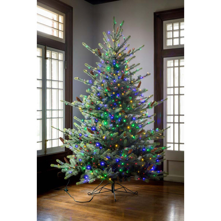 Park Hill Blue Spruce Christmas Tree 7.5' Clear & Multi Lights