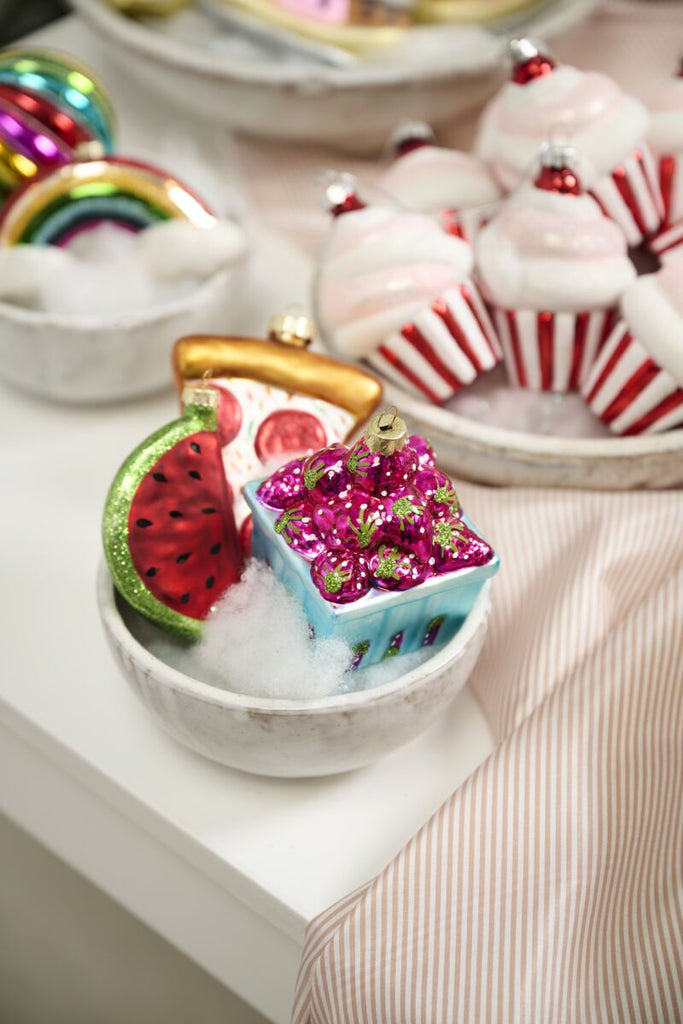 Berry Basket Ornaments Set/6