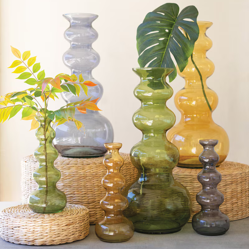 Kalalou Glass Bubble Vases – A Colorful Farmhouse