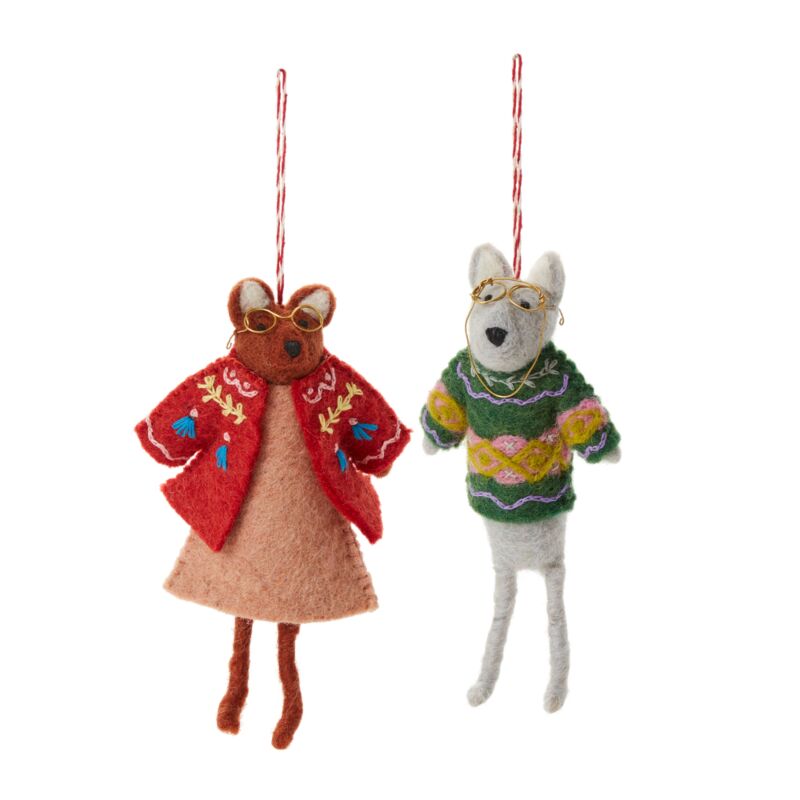 Eric + Eloise Fuzzy Friends Ornaments