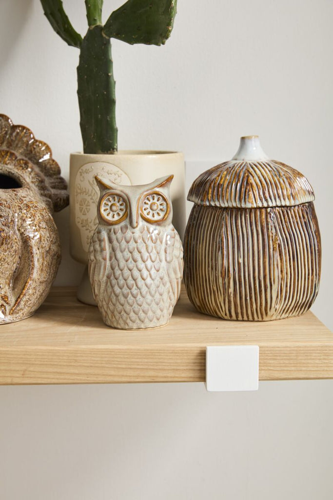 Great Grey Owl Budvases Set/4