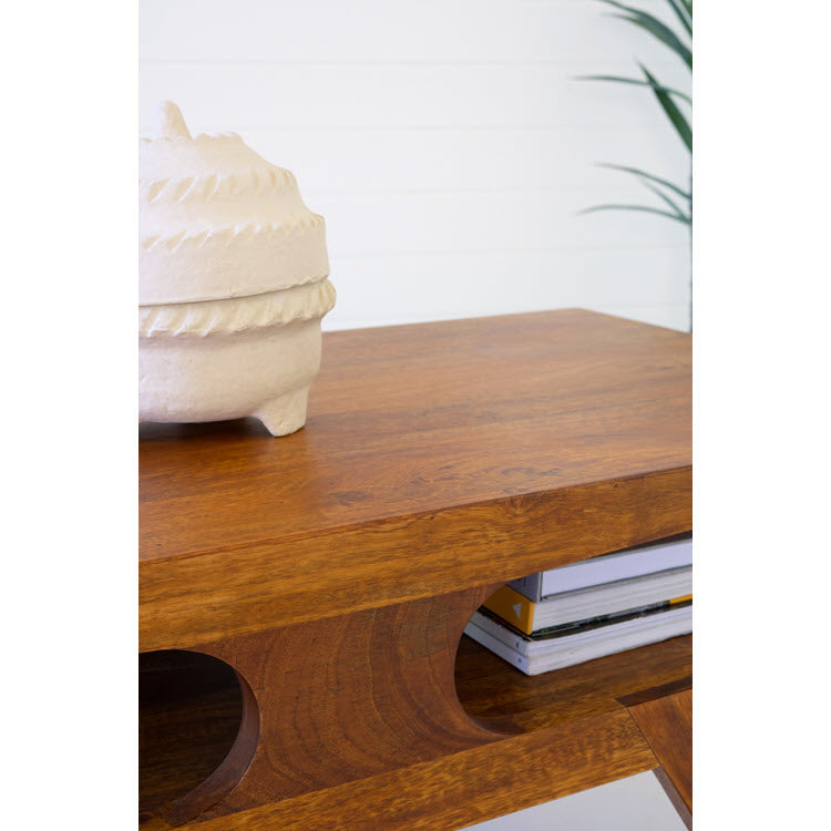 Mango Wood Coffee Table with Teak Finish