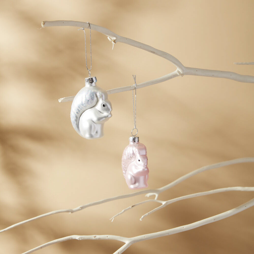 Metallic Squirrel Ornaments