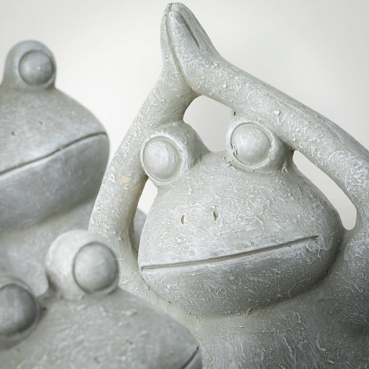 Yoga Frog Garden Statue Set/3