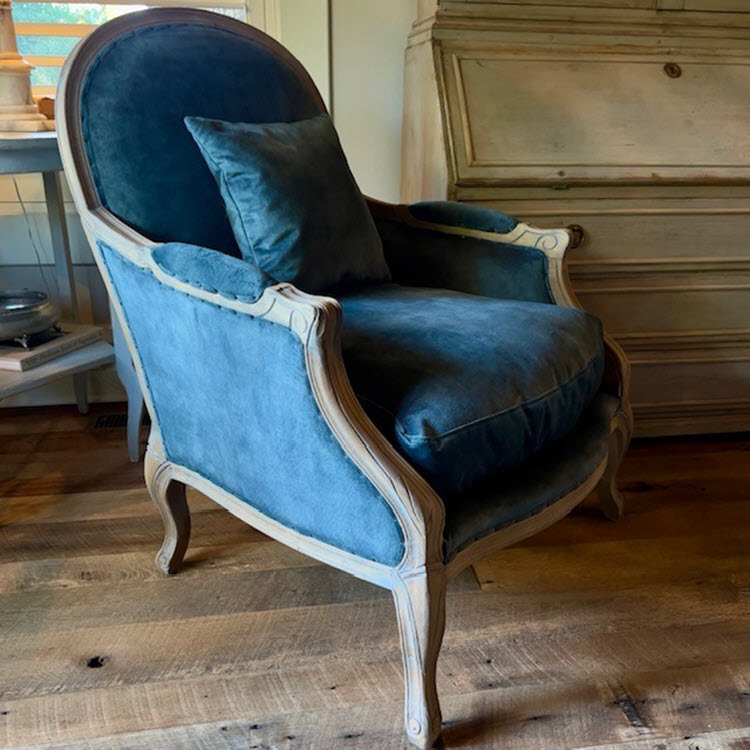 Paon Velvet Parlor Chair