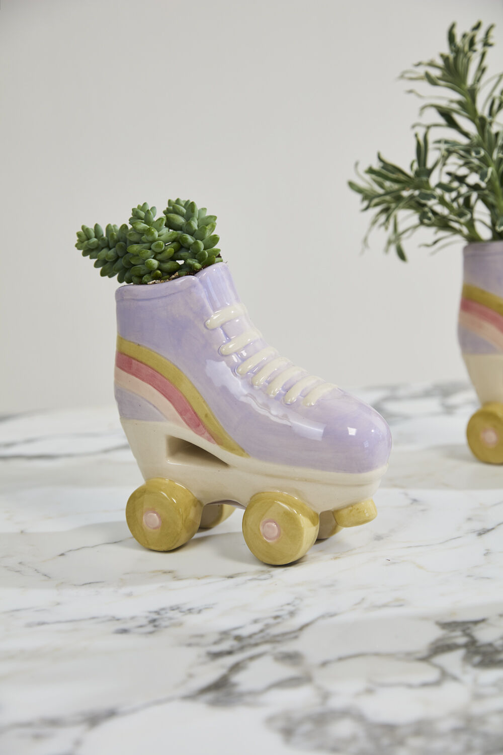 roller skate plant pot Accent Decor Rollerskate Planter