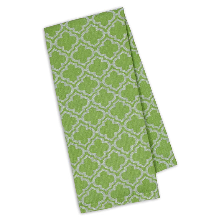 Lime Zest Lattice Jacquard Dishtowel