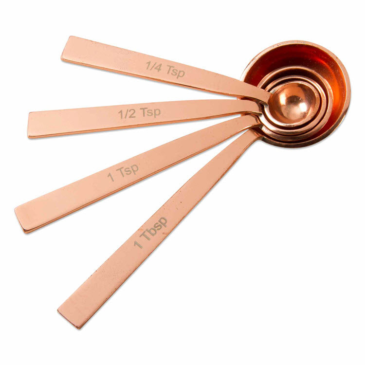 Tag Mercantile Measuring Spoon Set of 4 Copper