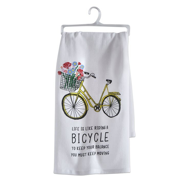 You Must Keep Moving Bike Floursack Dishtowel