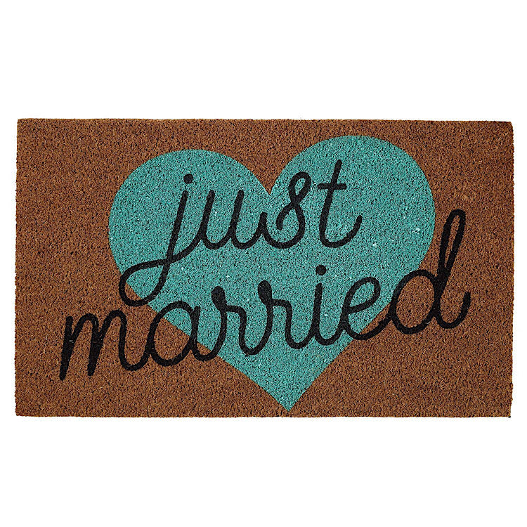 Just Married Coir Doormat