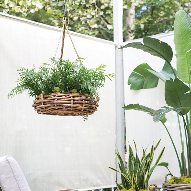rattan hanging planter Cabana Hanger By Accent Decor