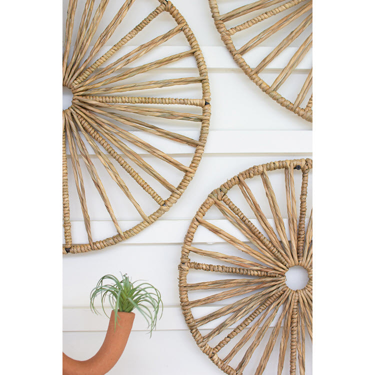 Spoked Seagrass Wall Art Set/3