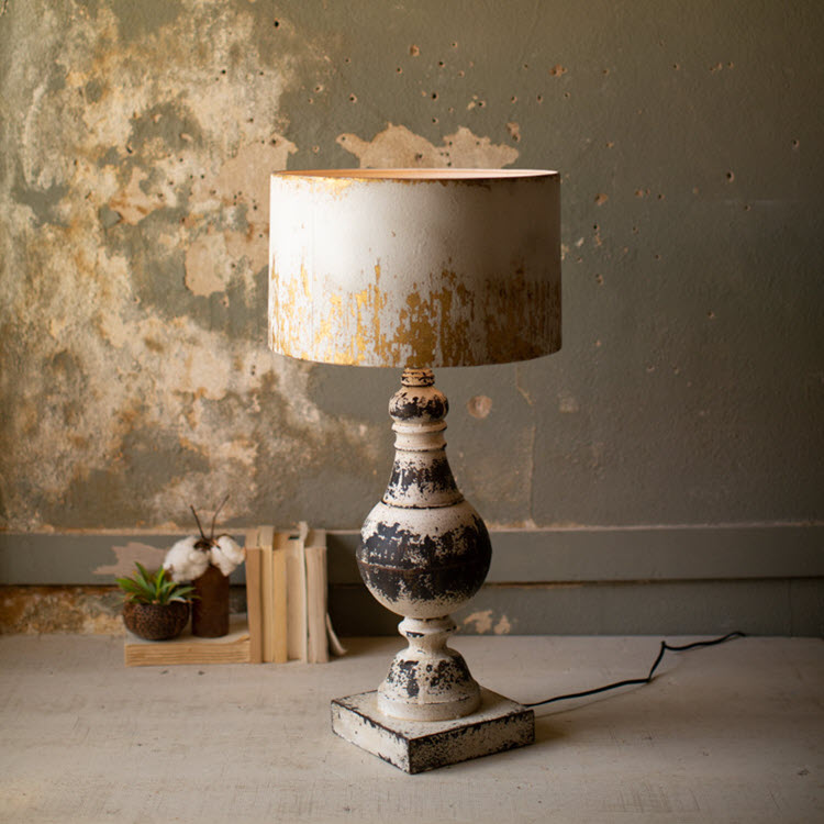 Metal Table Top Lamp with Metal Shade